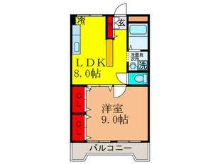 タウンハイツ南茨木　１号館の物件間取画像